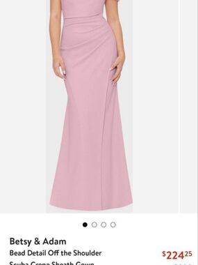 Betsy & Adam Dusty Pink Maxi Skirt with Side Drape